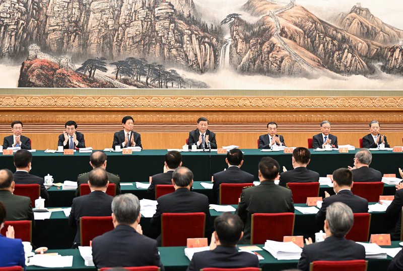 10月18日，中國共產黨第二十次全國代表大會主席團在北京人民大會堂舉行第二次會議。習近平、李克強、栗戰書、汪洋、王滬寧、趙樂際、韓正等出席會議。.jpg